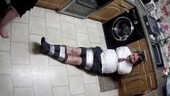 Guy Duct Taped In School Uniform With Polishing – Version 1